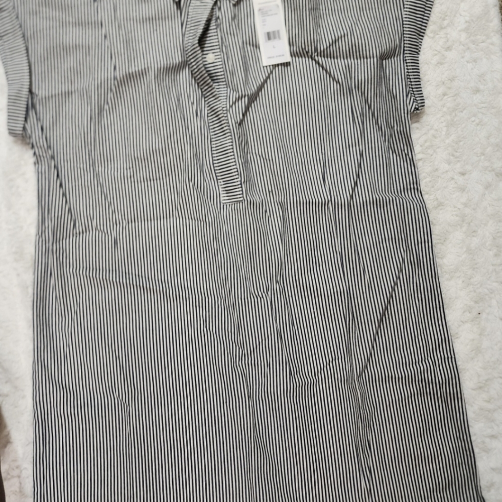 Vineyard Vines Navy Striped Shirt Dress